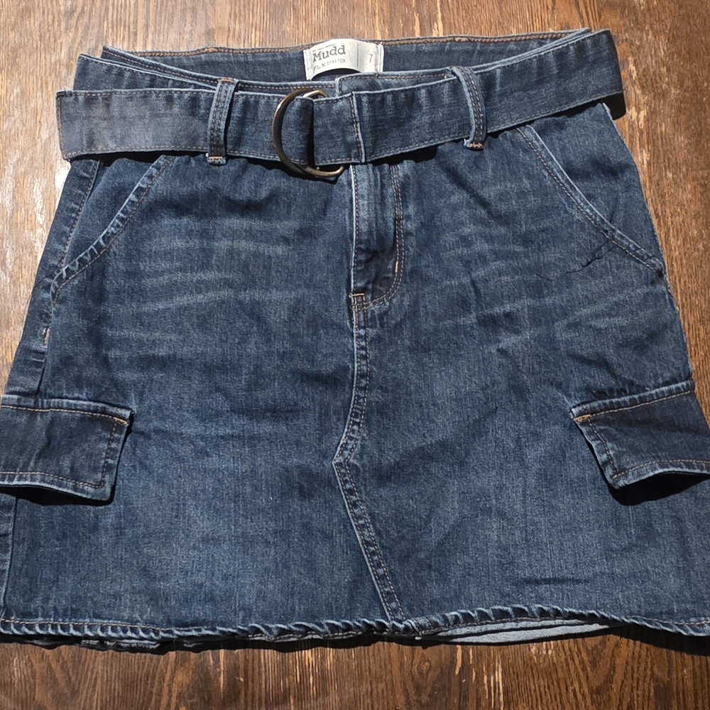 MUDD Denim Skirt with Belt